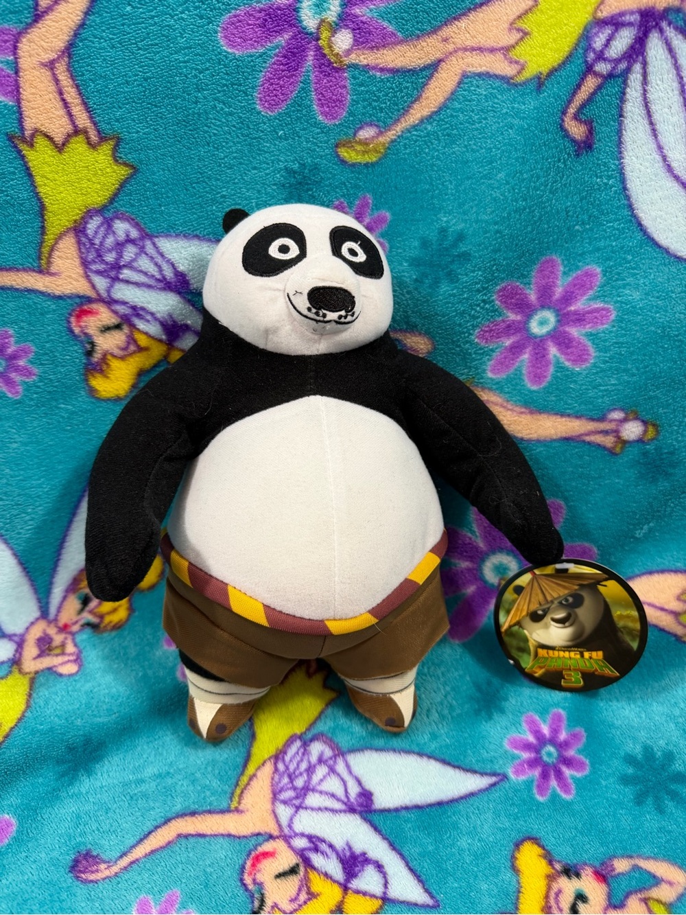 DreamWorks Kung Fu Panda Po Plush Stuffed Animal Brown Shorts Movie Character